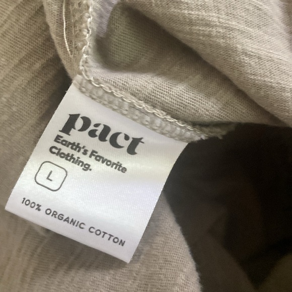 Pact Cool Stretch Lounge Jogger Jumpsuit 100% Organic Cotton Green Sz L - Picture 6 of 6